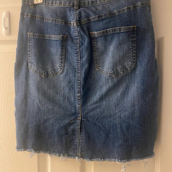 Distressed Denim Skirt - Picture 2 of 5